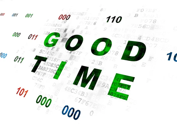 Concetto di timeline: Good Time su sfondo digitale — Foto Stock