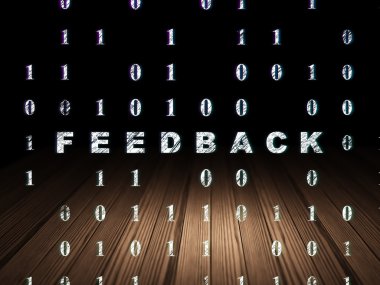 İş kavramı: grunge karanlık odada geribildirim