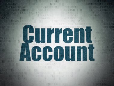 Money concept: Current Account on Digital Paper background clipart