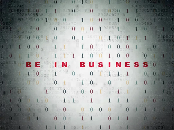 Finance concept: Be in business on Digital Paper background — ストック写真