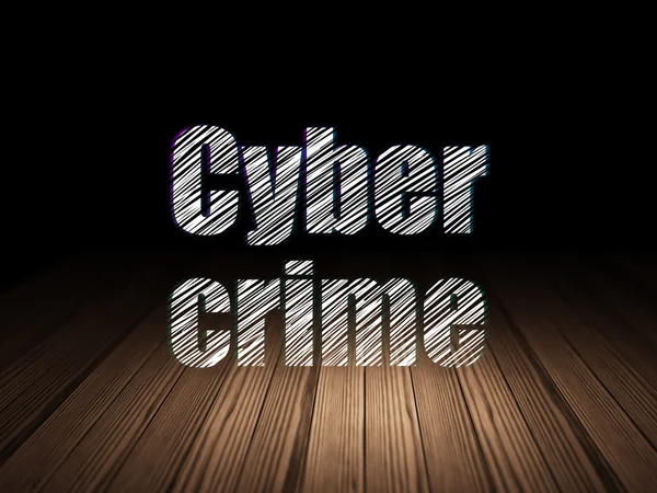 Safety concept: Cyber Crime in grunge dark room — Stockfoto