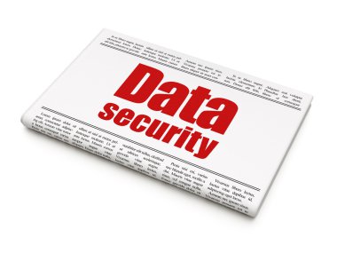 Security concept: newspaper headline Data Security