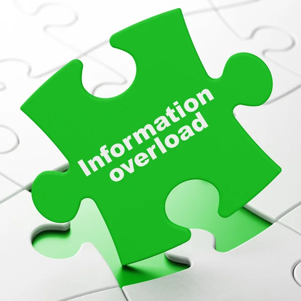 Data concept: Information Overload on puzzle background — Stock Photo, Image