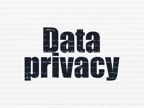 Veiligheidsconcept: Privacy van de gegevens op muur achtergrond — Stockfoto
