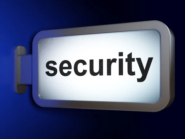 Security concept: Security on billboard background — Stok fotoğraf