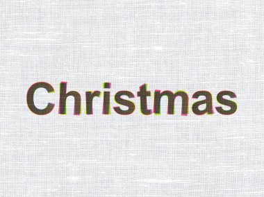 Entertainment, concept: Christmas on fabric texture background