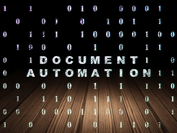 Business concept: Document Automation in grunge dark room — Stockfoto