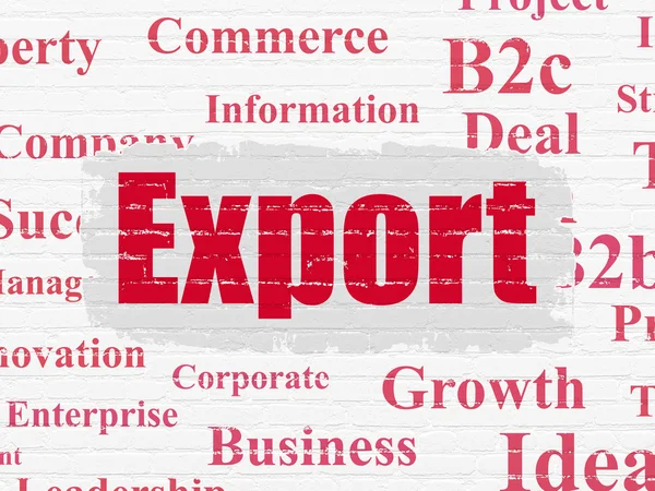 Business concept: Export on wall background — Stock Photo, Image