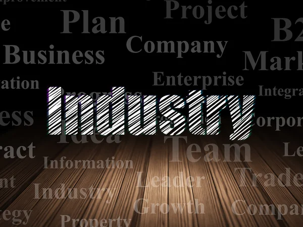 Business concept: Industria in camera oscura grunge — Foto Stock