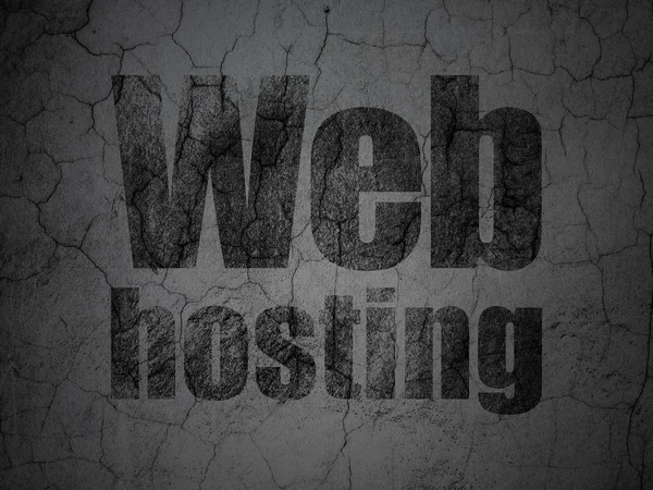 Web designkoncept: webbhotell på grunge vägg bakgrund — Stockfoto