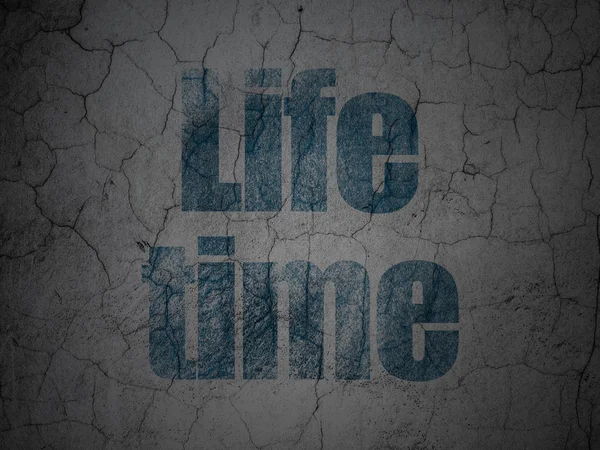 Time concept: Life Time on grunge wall background — Stock Photo, Image