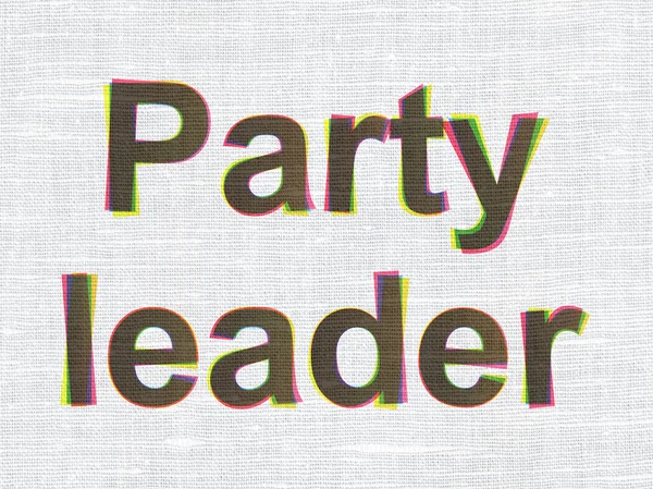 Politics concept: Party Leader on fabric texture background — Stockfoto