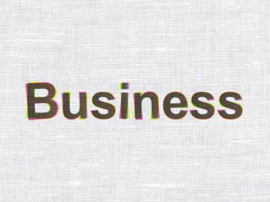 Business concept: Business on fabric texture background