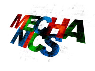 Science concept: Mechanics on Digital background