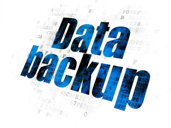 Informatie concept: gegevens back-up op digitale achtergrond — Stockfoto
