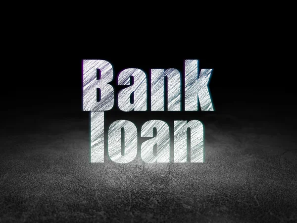 Valuta concept: de lening van de Bank in de donkere kamer grunge — Stockfoto