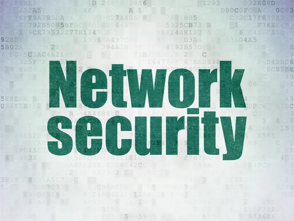 Concepto de seguridad: seguridad de la red sobre fondo de papel digital — Foto de Stock