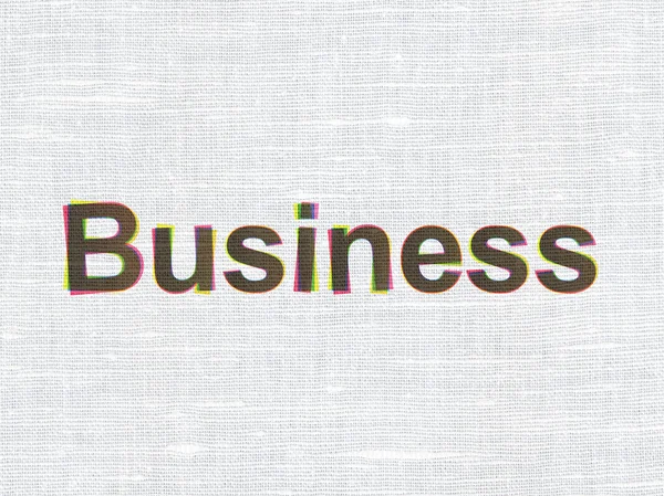 Conceito de negócio: Negócios sobre fundo de textura de tecido — Fotografia de Stock