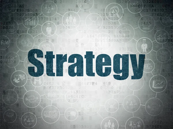Financiën concept: strategie op digitale papier achtergrond — Stockfoto