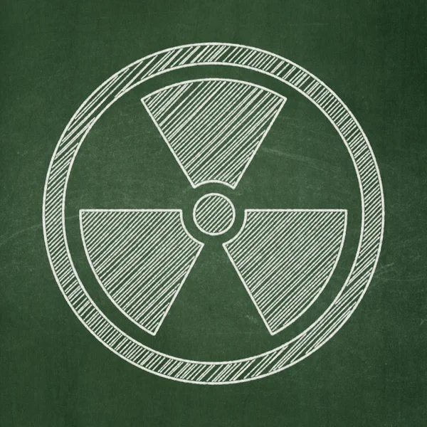 Science concept: Radiation on chalkboard background — Stok fotoğraf
