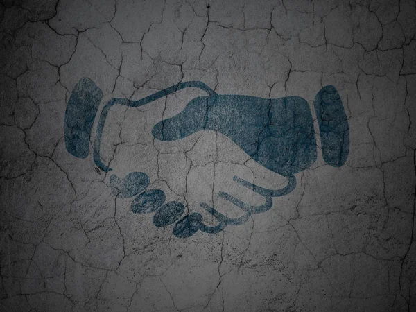 Political concept: Handshake on grunge wall background — Stock fotografie