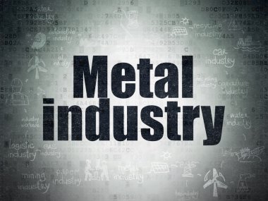 Manufacuring kavramı: dijital kağıt arka plan üzerinde Demir Çelik Metal Sanayi