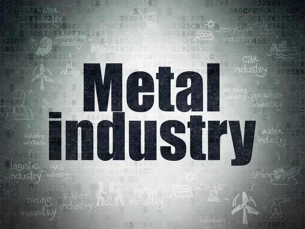 Herstellungskonzept: Metallindustrie auf digitalem Papierhintergrund — Stockfoto