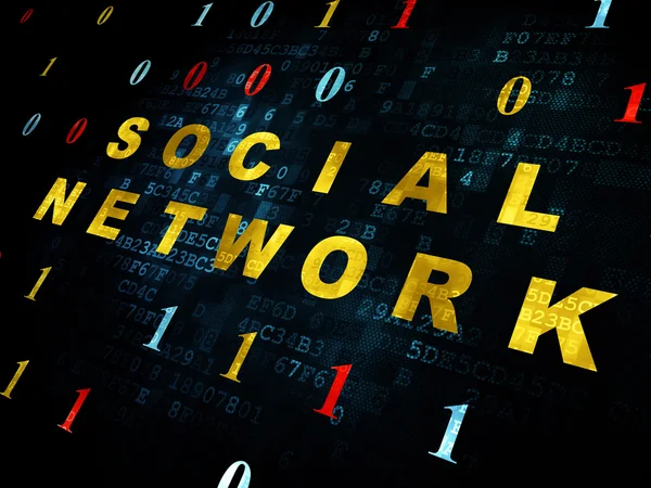 Social media concept: Social Network on Digital background — Stock Photo, Image