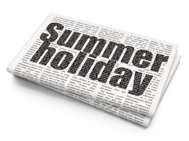Travel concept: Summer Holiday on Newspaper background