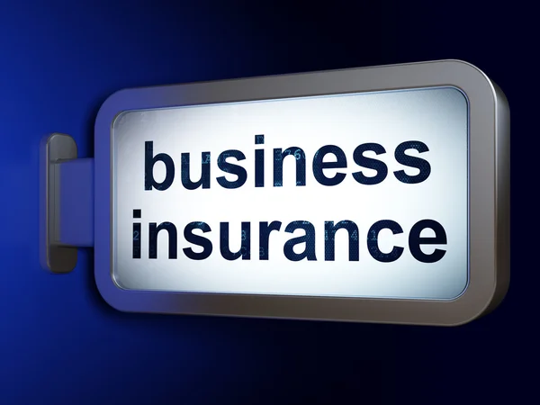 Pojem pojištění: pojištění podnikání na pozadí billboard — Stock fotografie