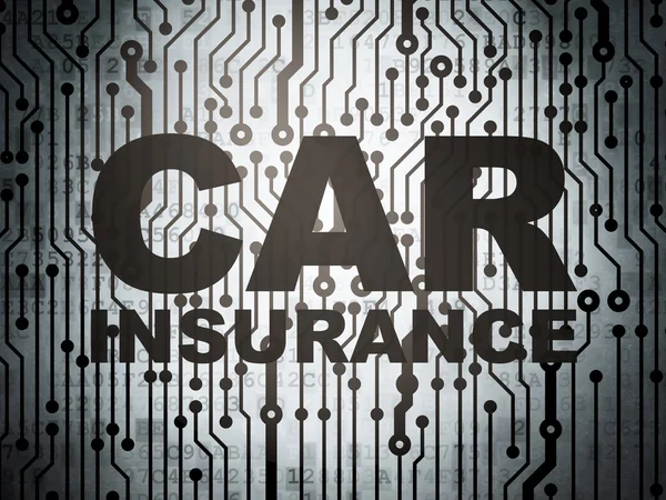 Insurance concept: circuit board with Car Insurance — стокове фото