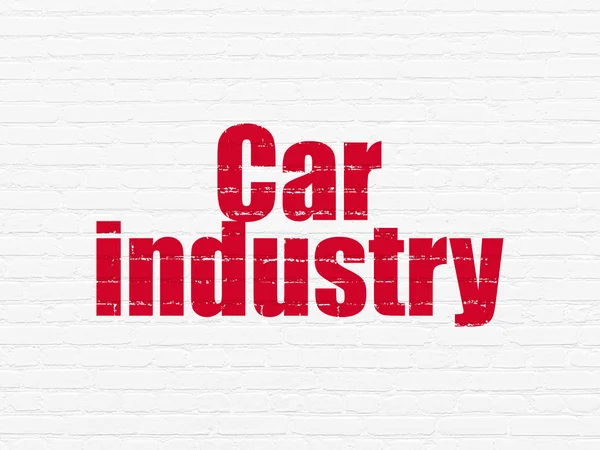 Concepto de industria: Industria del automóvil sobre fondo de pared —  Fotos de Stock