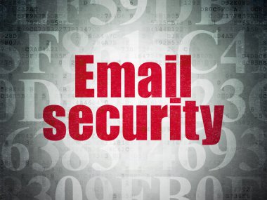 Safety concept: Email Security on Digital Paper background