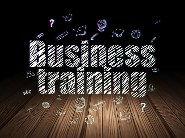 Conceito de aprendizagem: Business Training in grunge dark room — Fotografia de Stock