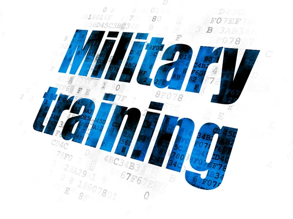 Концепция обучения: военное обучение на цифровом фоне — стоковое фото