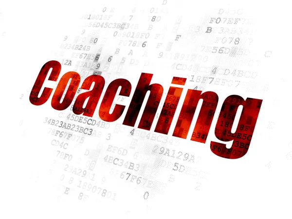 Concetto di apprendimento: Coaching su background digitale — Foto Stock