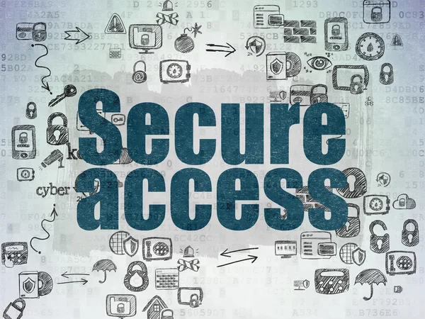 Sicherheitskonzept: sicherer Zugriff auf digitalem Papierhintergrund — Stockfoto