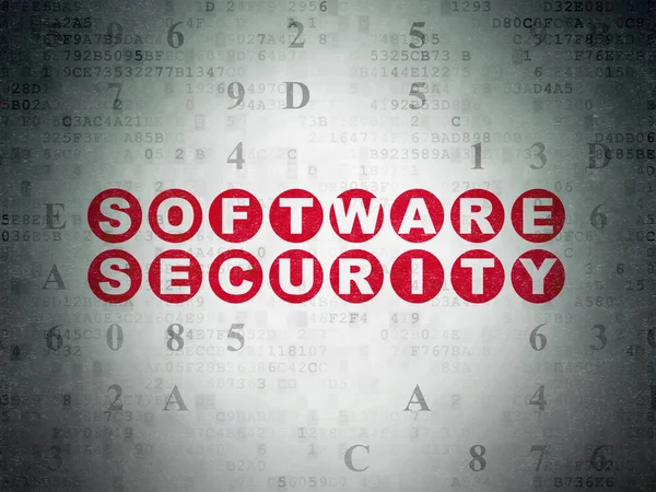 Концепция безопасности: Безопасность программного обеспечения на фоне цифровой бумаги — стоковое фото