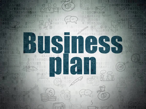 Concept de financement : Business Plan sur papier numérique — Photo