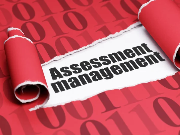 Finance concept: black text Assessment Management under the piece of  torn paper — ストック写真