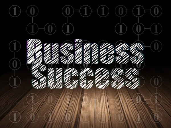 Business concept: Business Success in grunge dark room — Φωτογραφία Αρχείου