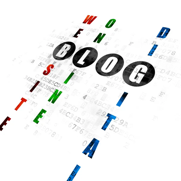 Web design concept: Blog in Crossword Puzzle — Stock Photo, Image