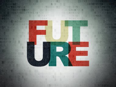 Timeline concept: Future on Digital Paper background
