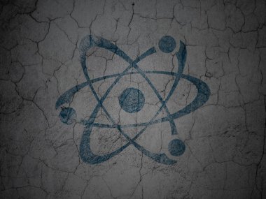 Science concept: Molecule on grunge wall background