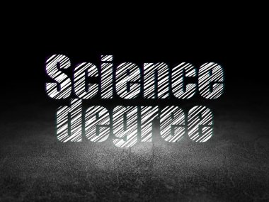 Bilim kavramı: grunge karanlık odada bilim derecesi