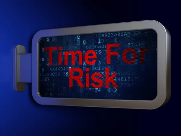 Timeline concept: Time For Risk on billboard background — Stok fotoğraf