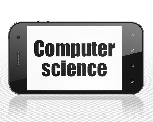 Concetto scientifico: Smartphone con Computer Science in mostra — Foto Stock