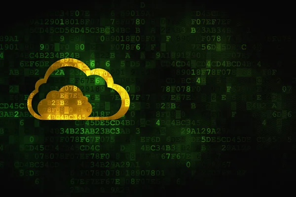 Cloud technology concept: Cloud on digital background — Stock Photo, Image