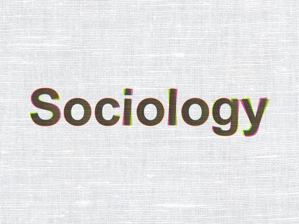 Education concept: Sociology on fabric texture background — Zdjęcie stockowe