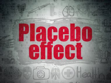 Healthcare concept: Placebo Effect on Digital Paper background clipart